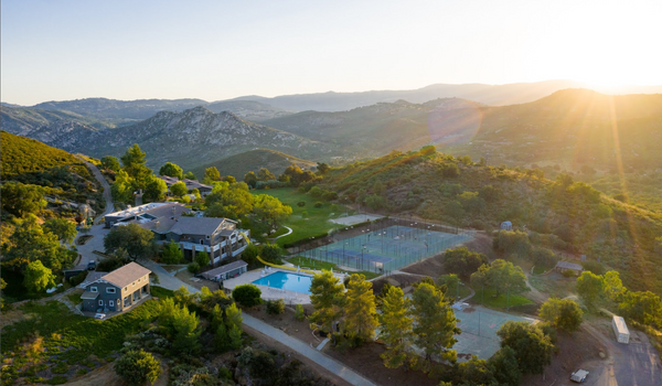 Aerial view of The Oaks